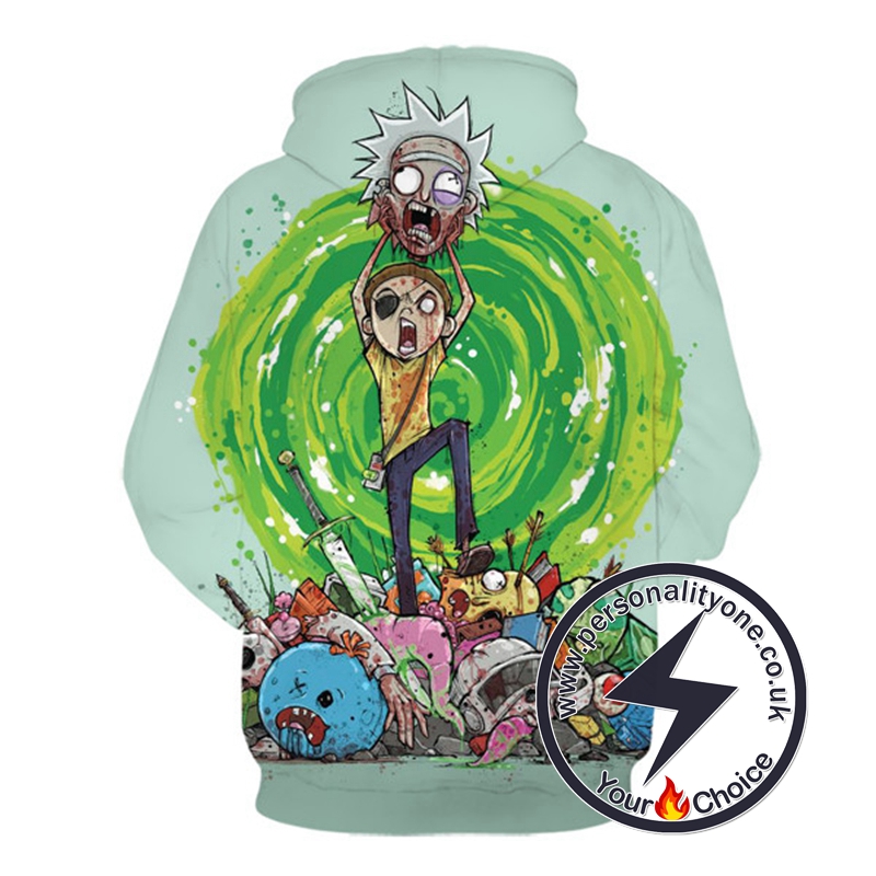 Morty With Wormhole Awesome Hoodie