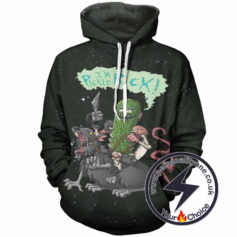 New Pickle Rick 3D Cool Hoodie