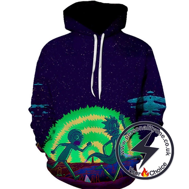New Rick And Morty Run Away Hoodie