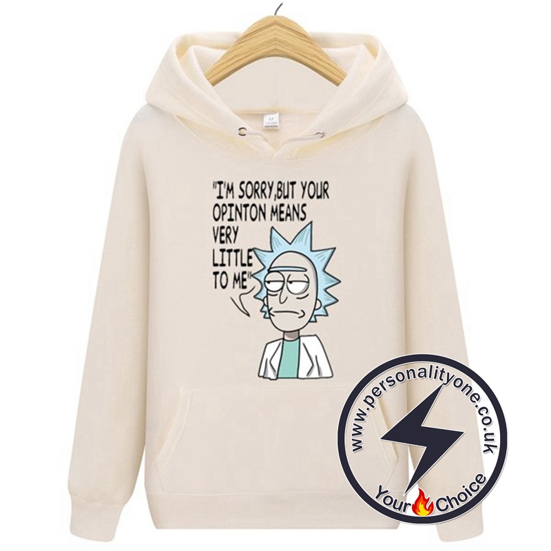 New Rick And Morty Winter Hoodies Beige