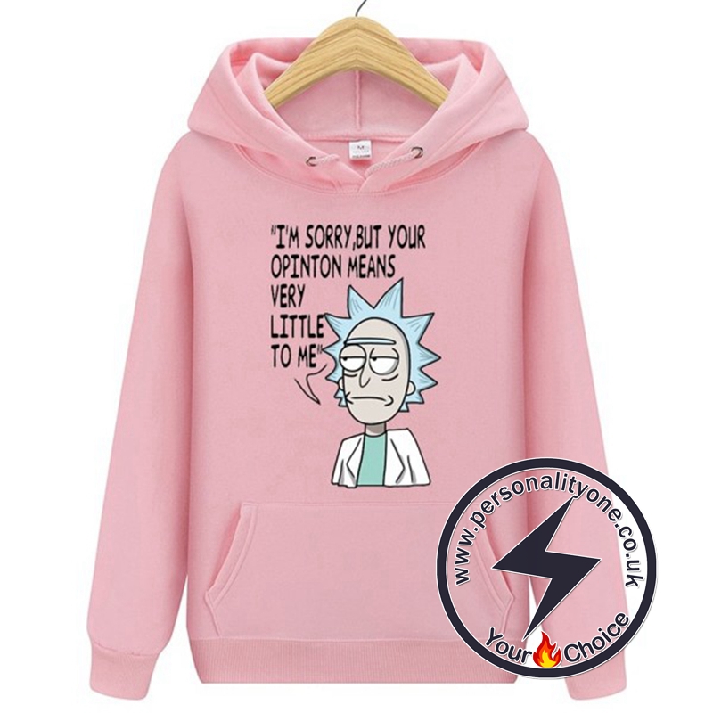 New Rick And Morty Winter Hoodies Pink