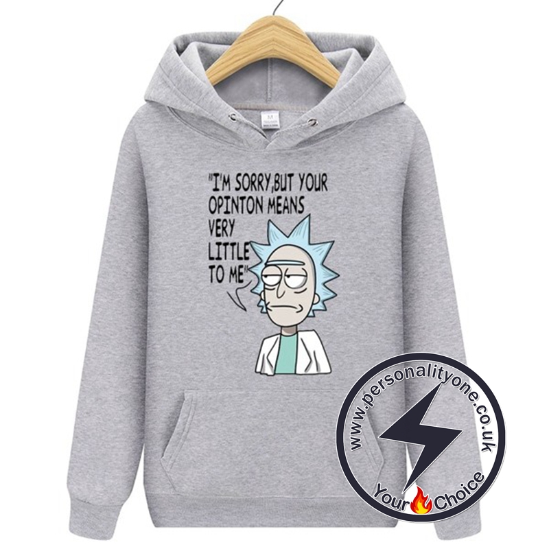 New Rick And Morty Winter Hoodies gray