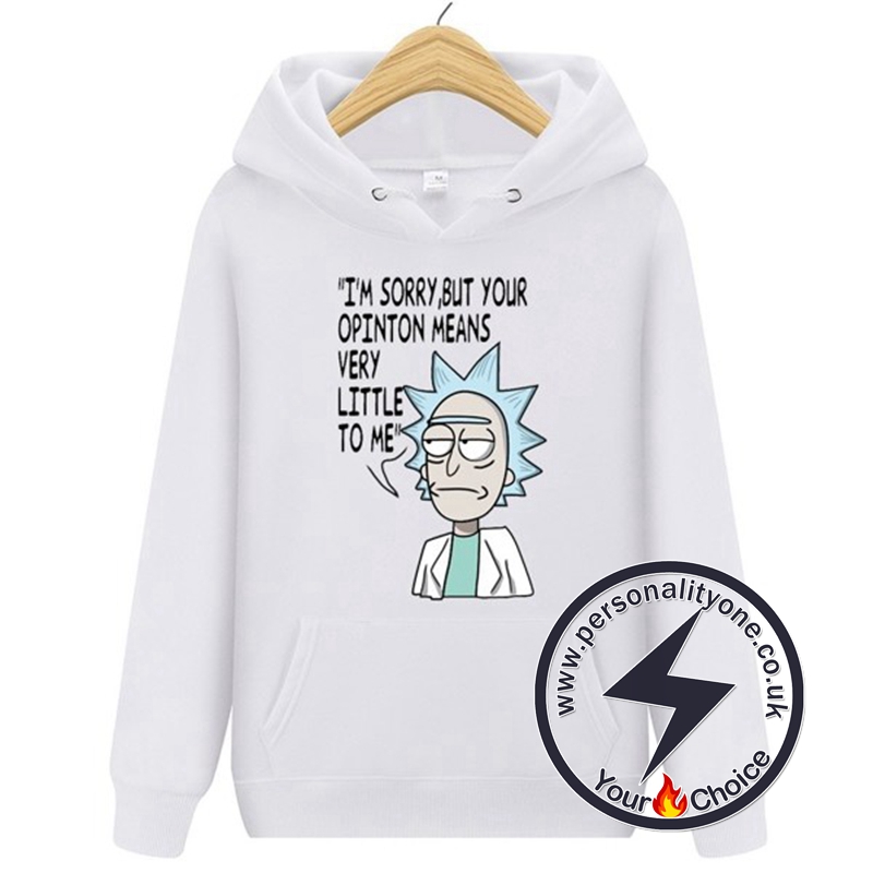 New Rick And Morty Winter Hoodies white