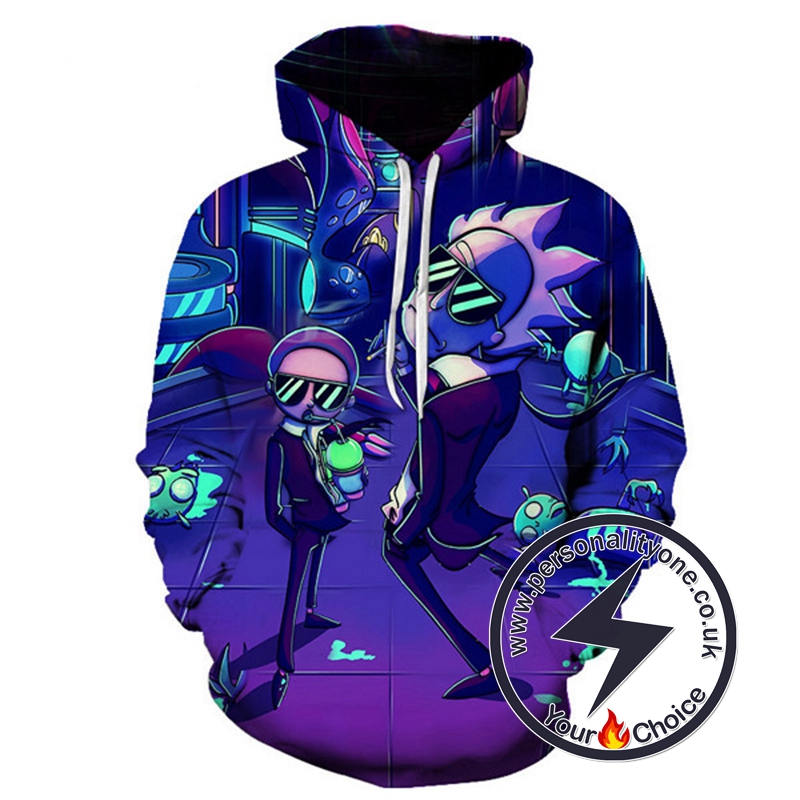 New Rick N Morty Disco Style Hoodie