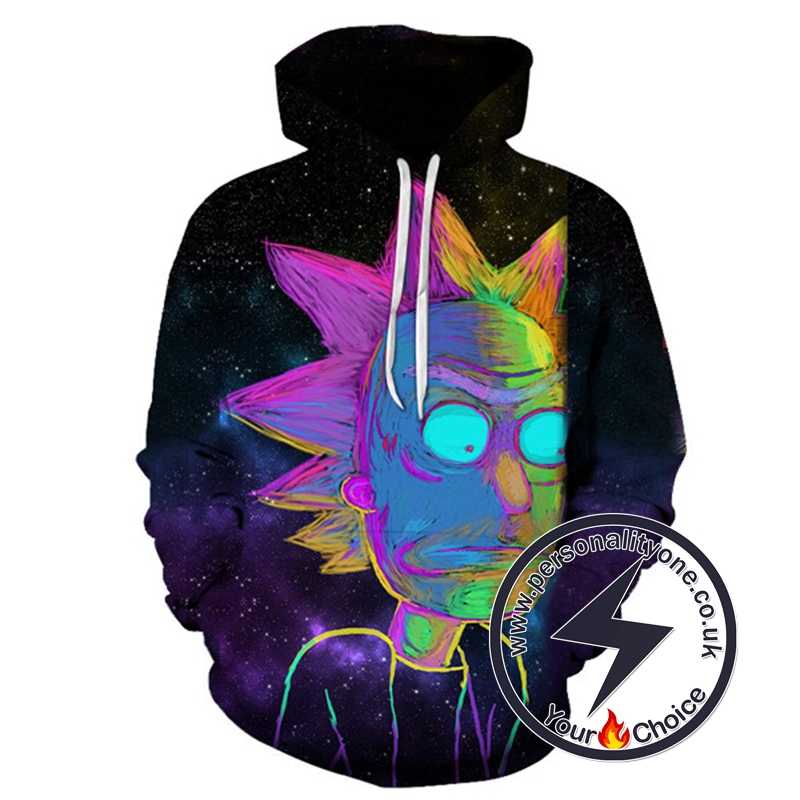 Rick Colorful Face 3D Hoodie
