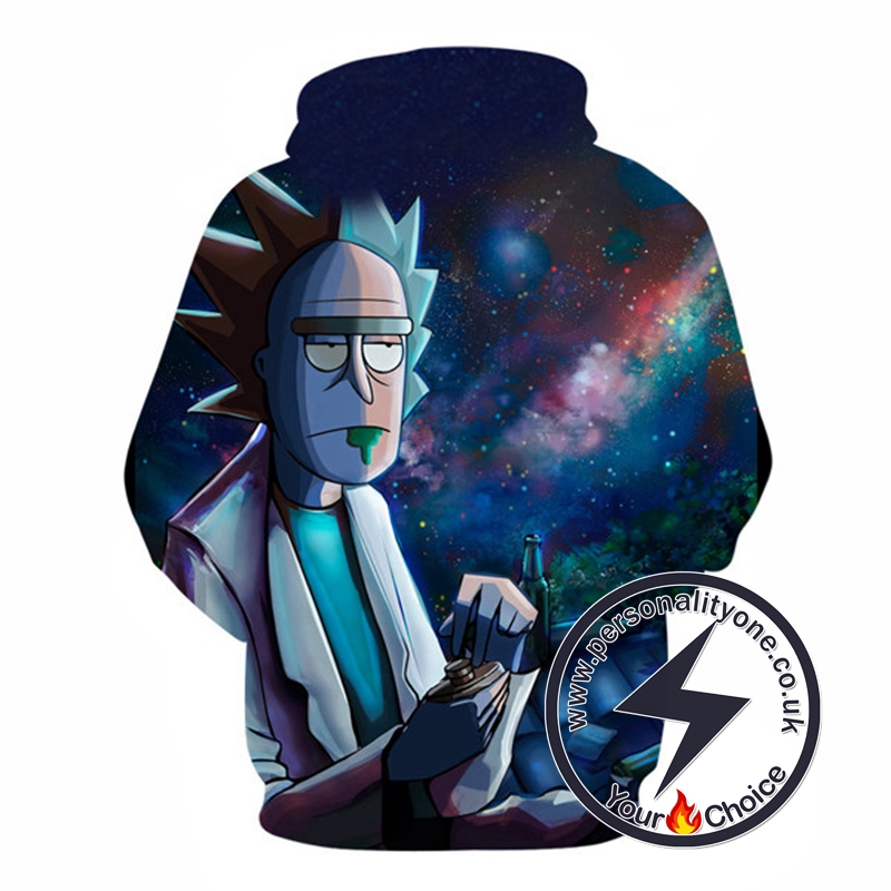 Rick Sanchez Western Cartoon 3D Hoodie