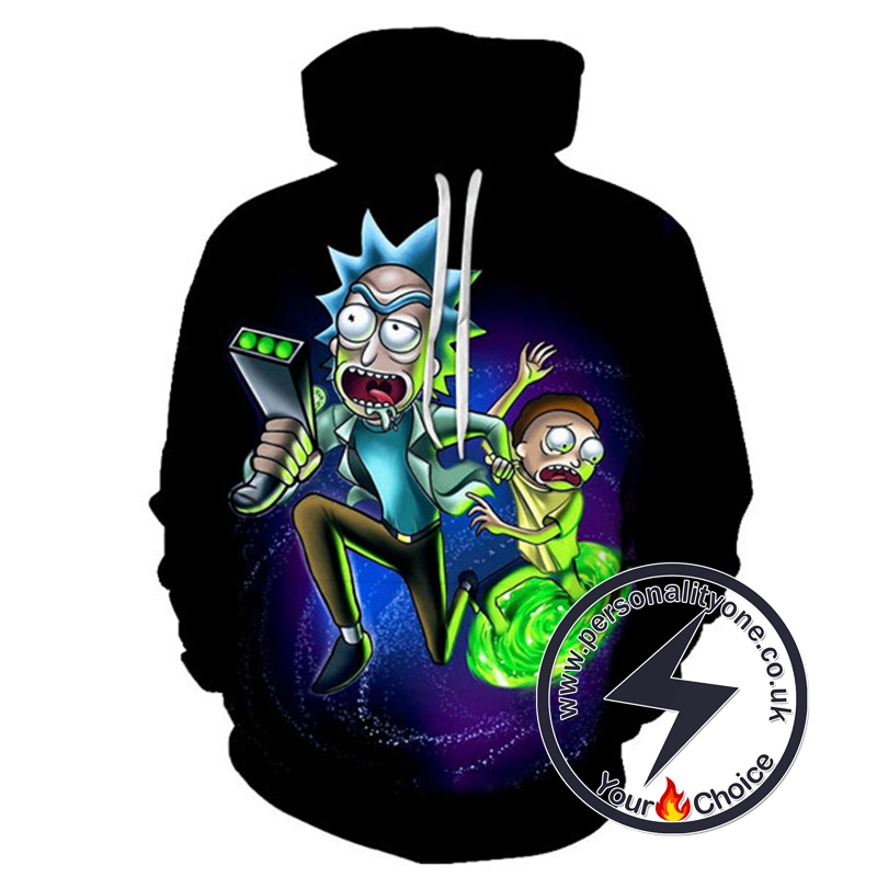 RicknMorty With Gun Hoodie