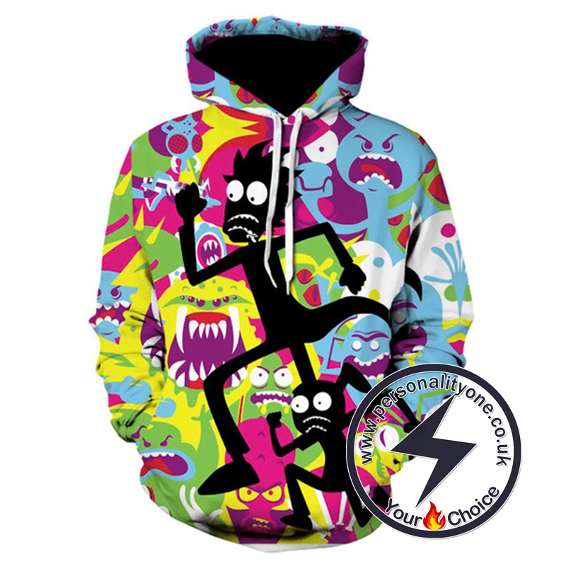 Super Cool 3D Hiphop R&M Hoodie