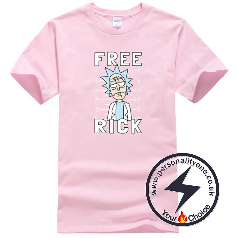Free Rick Casual Men T-shirts Pink
