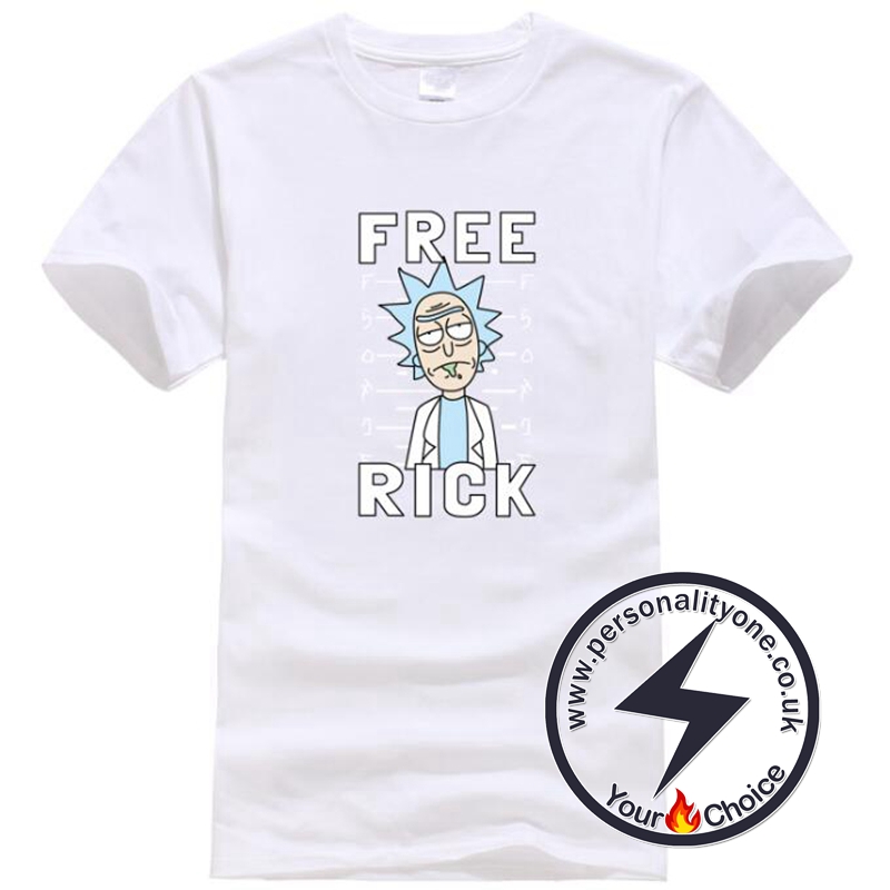 Free Rick Casual Men T-shirts white