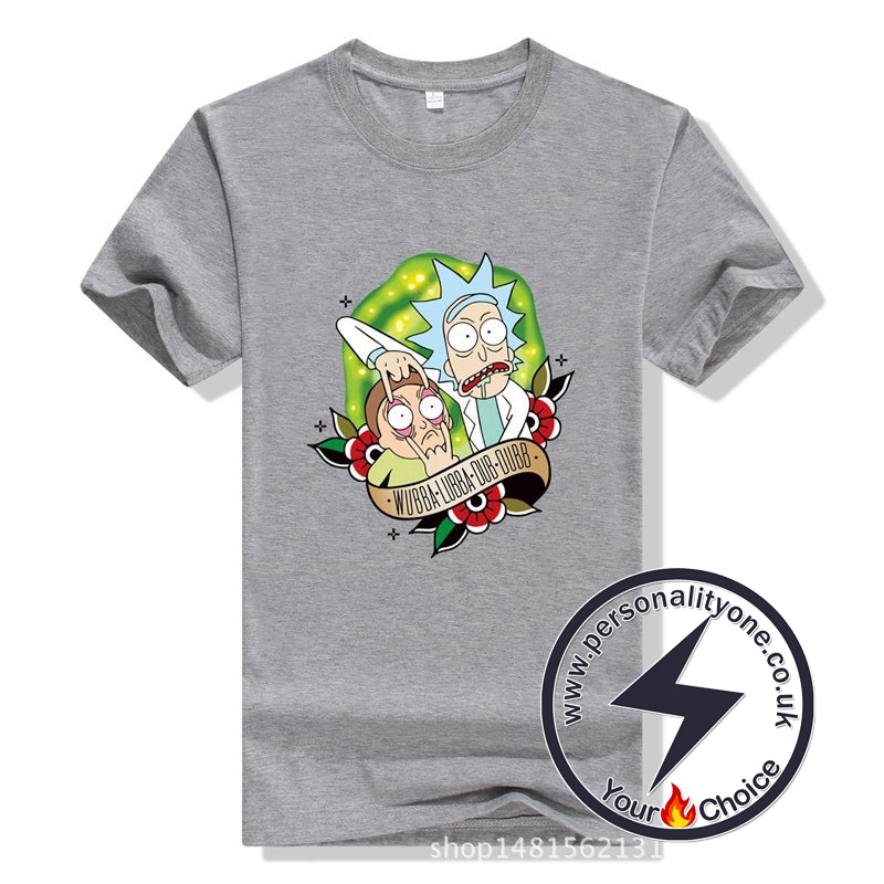 New Cool Rick Morty Summer T-shirt gray
