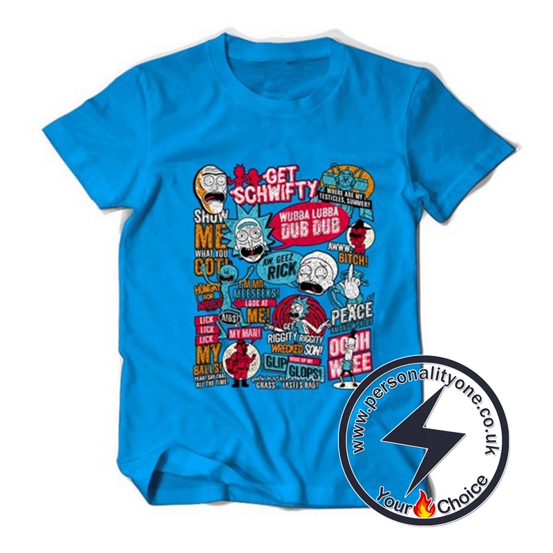 Rick and Morty Anime Style T-shirt blue