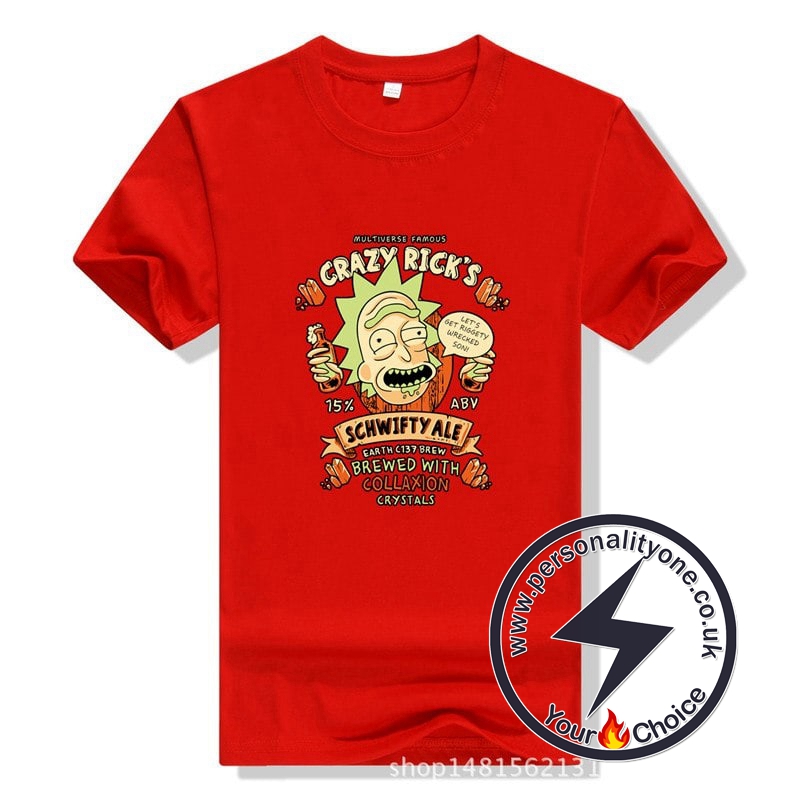 Rick and Morty Short Sleeve T Shirt red
