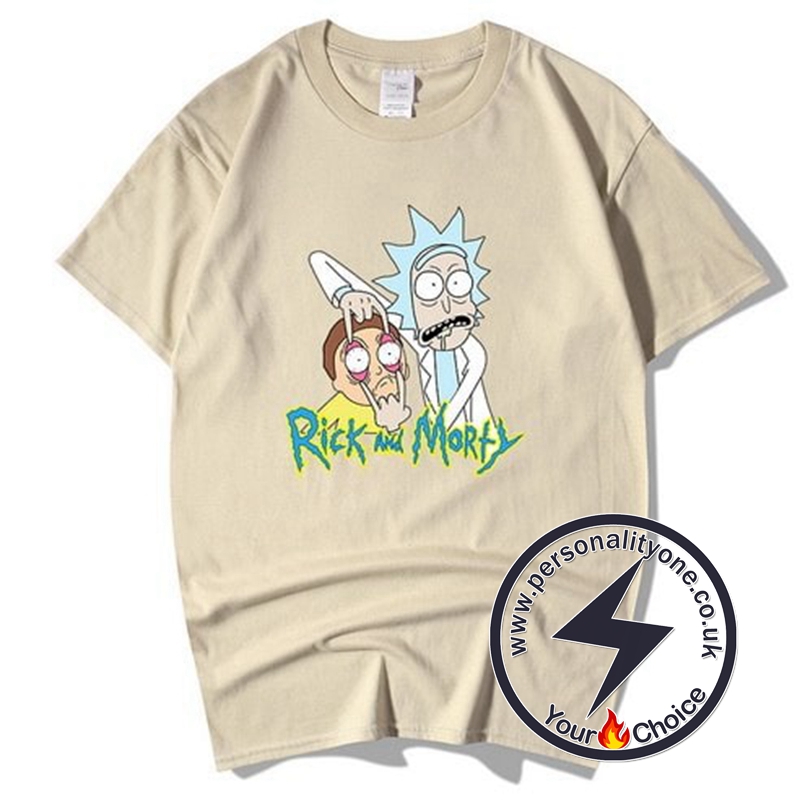 Summer Rick And Morty T-shirts Beige