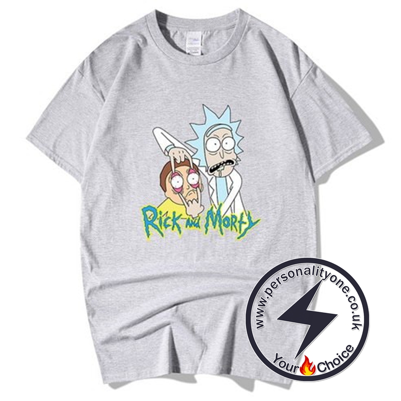 Summer Rick And Morty T-shirts gray