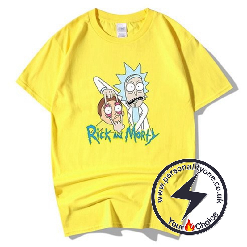 Summer Rick And Morty T-shirts yellow