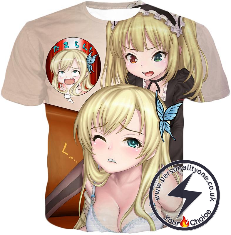 Ahegao T-Shirt Boku Wa Tomodachi Ga Sukunai Hasegawa Kobato And Kashiwazaki Sena