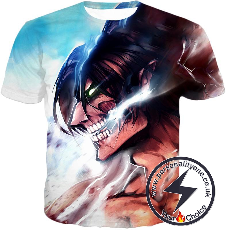 Attack on Titan Titan Form Eren Yeager White T-Shirt
