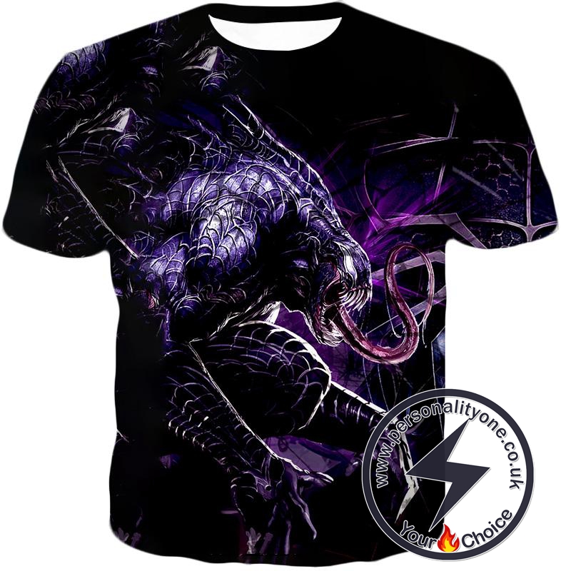 Black Spider-Man AKA Venom Printed T-Shirt