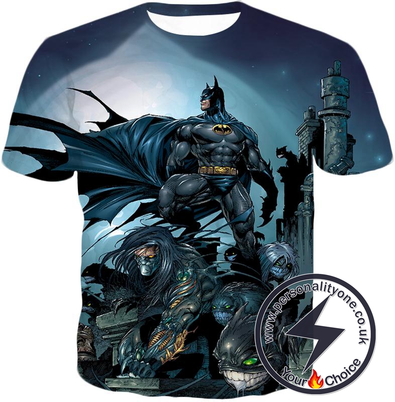 Cool Gotham Warrior Batman Conquering Villains Awesome Animated T-Shirt