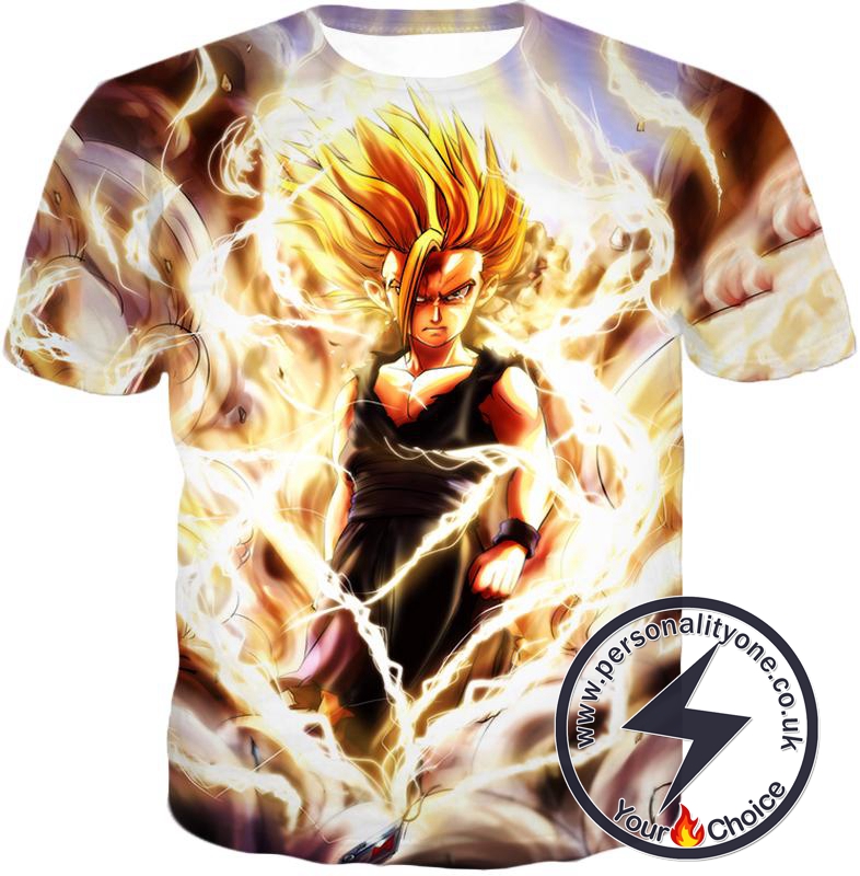 Dragon Ball Super Awesome Gohan Ultimate Super Saiyan 2 Cool Graphic Action T-Shirt