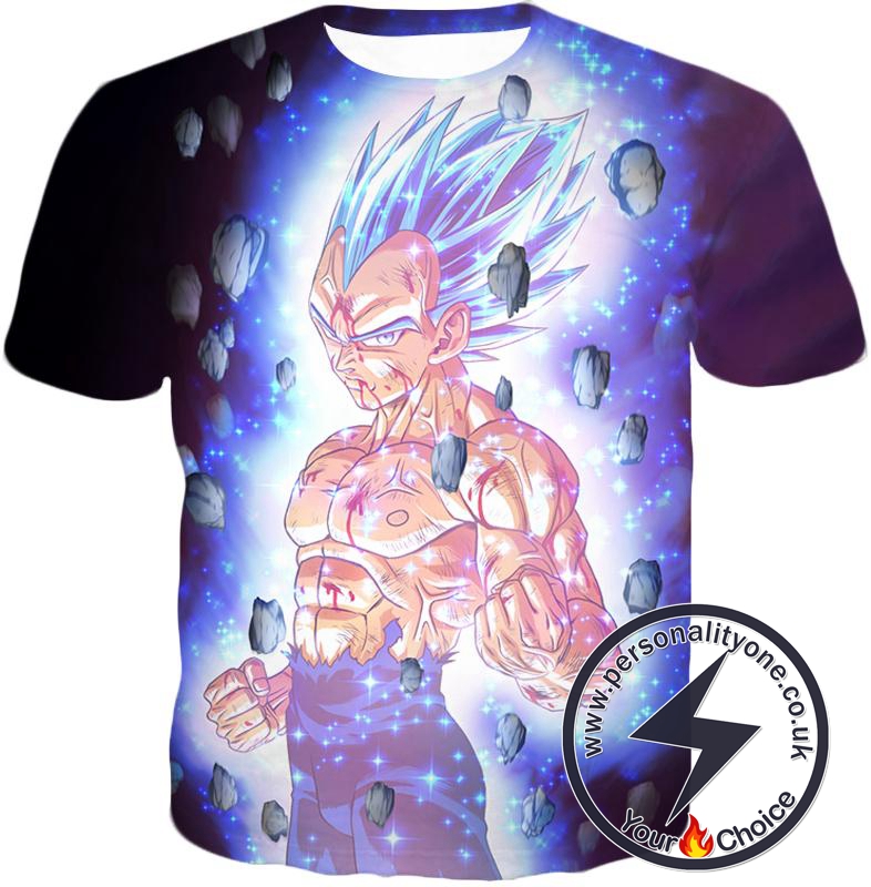 Dragon Ball Super Awesome Hero Prince Vegeta Super Saiyan Blue Cool Promo T-Shirt