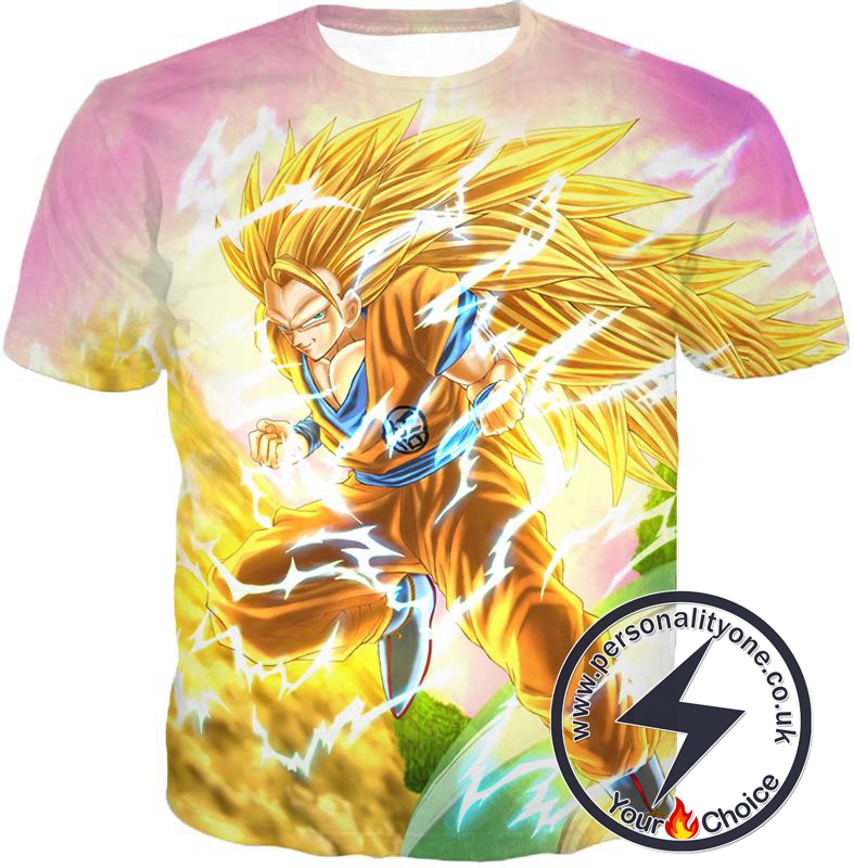 Dragon Ball Super Awesome Super Saiyan 3 Goku Cool Anime Promo Graphic T-Shirt