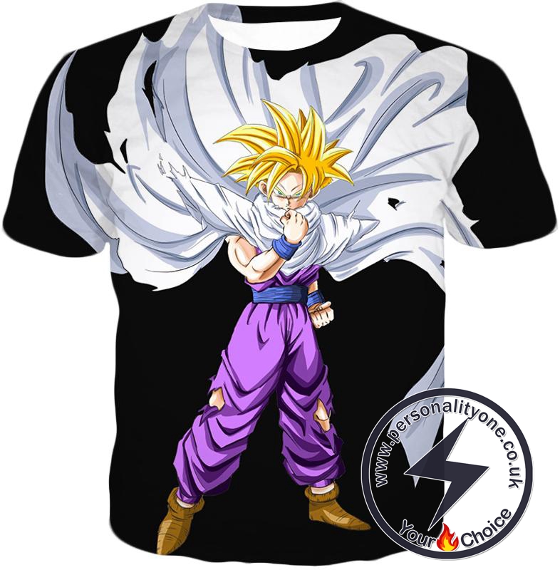 Dragon Ball Super Extremely Cool Gohan Full Super Saiyan Awesome Promo Black T-Shirt