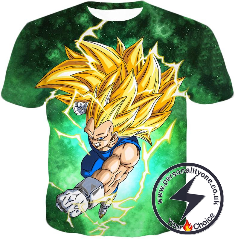Dragon Ball Super Fierce Warrior Vegeta Super Saiyan 3 Awesome Action Promo T-Shirt