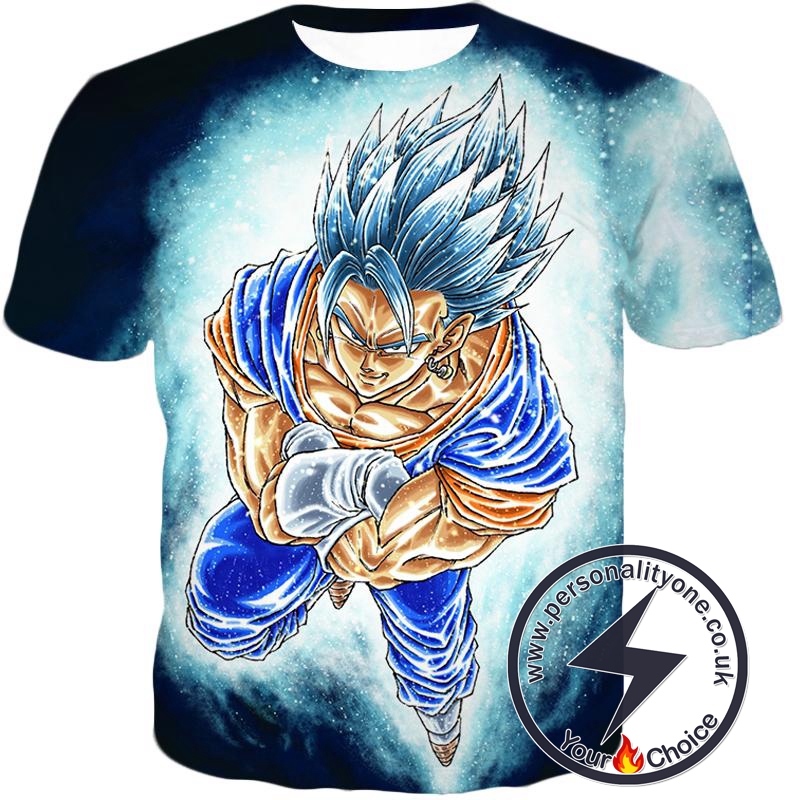 Dragon Ball Super Godly Form Super Saiyan Blue Vegito Cool Promo T-Shirt