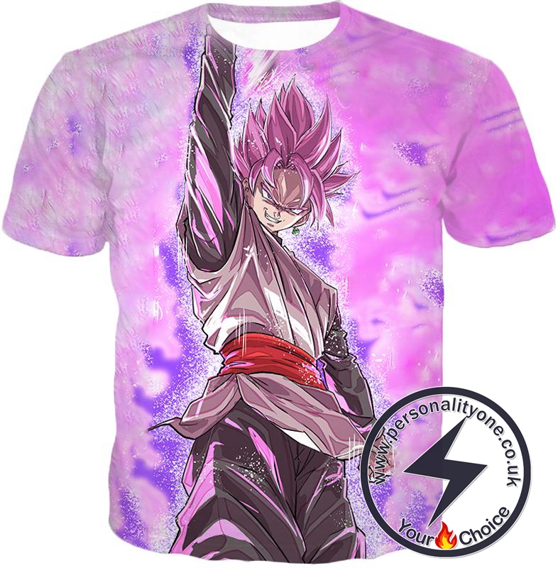 Dragon Ball Super Powerful Super Saiyan Rose Goku Black Awesome Action Purple T-Shirt