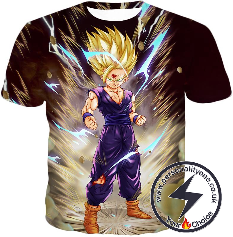 Dragon Ball Super Super Saiyan 2 Gohan Cell Saga Awesome Graphic Action T-Shirt