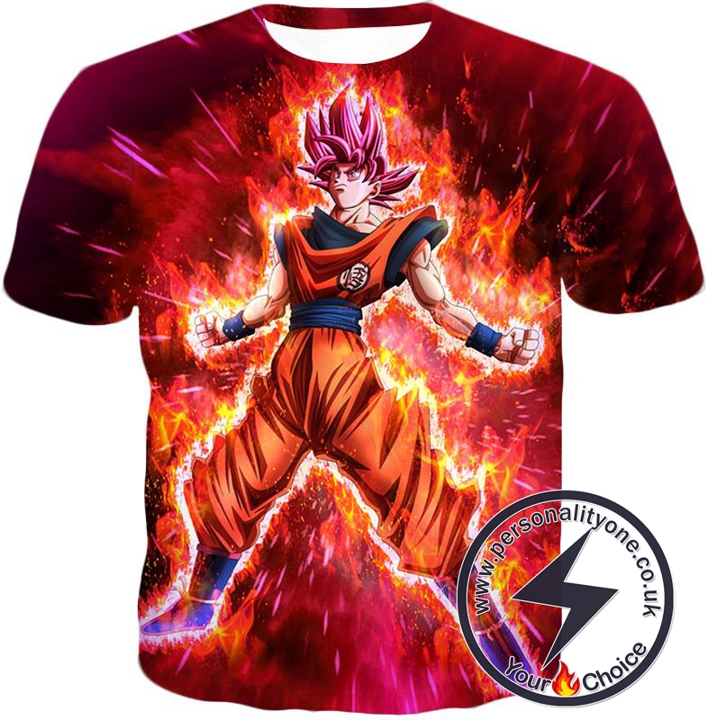 Dragon Ball Super Super Saiyan God Goku Ultimate Power Rising Cool Anime T-Shirt