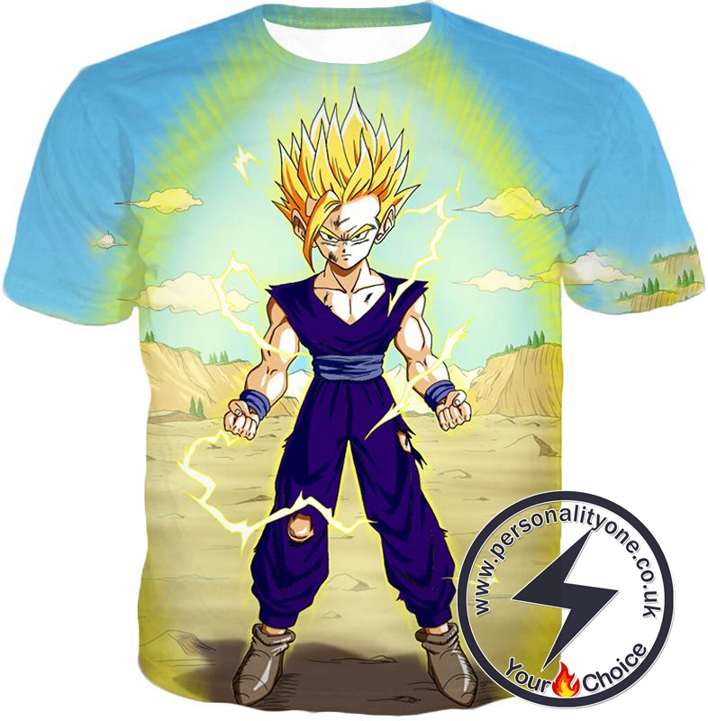 Dragon Ball Super Ultimate Anime Gohan Super Saiyan 2 Cell Saga Cool Graphic T-Shirt