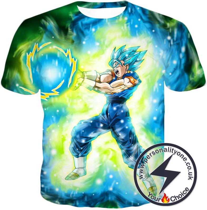 Dragon Ball Super Ultimate Blast Super Saiyan Blue Vegito Cool Action T-Shirt