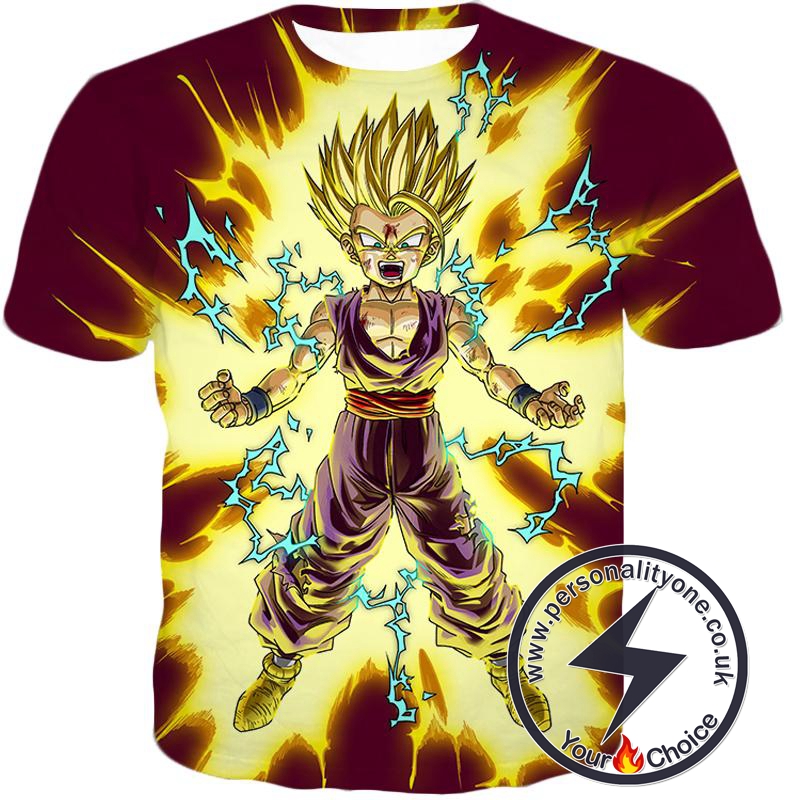 Dragon Ball Super Ultimate Fighter Super Saiyan 2 Gohan Rising Action Anime T-Shirt
