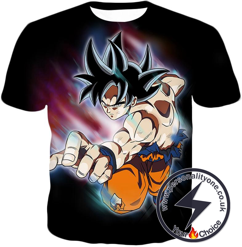 Dragon Ball Super Ultimate Form Goku Ultra Instinct Cool Action Black T-Shirt