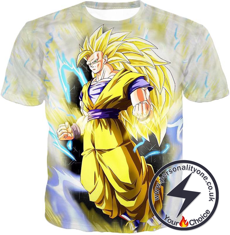 Dragon Ball Super Ultimate Goku Super Saiyan 3 Awesome Anime White T-Shirt
