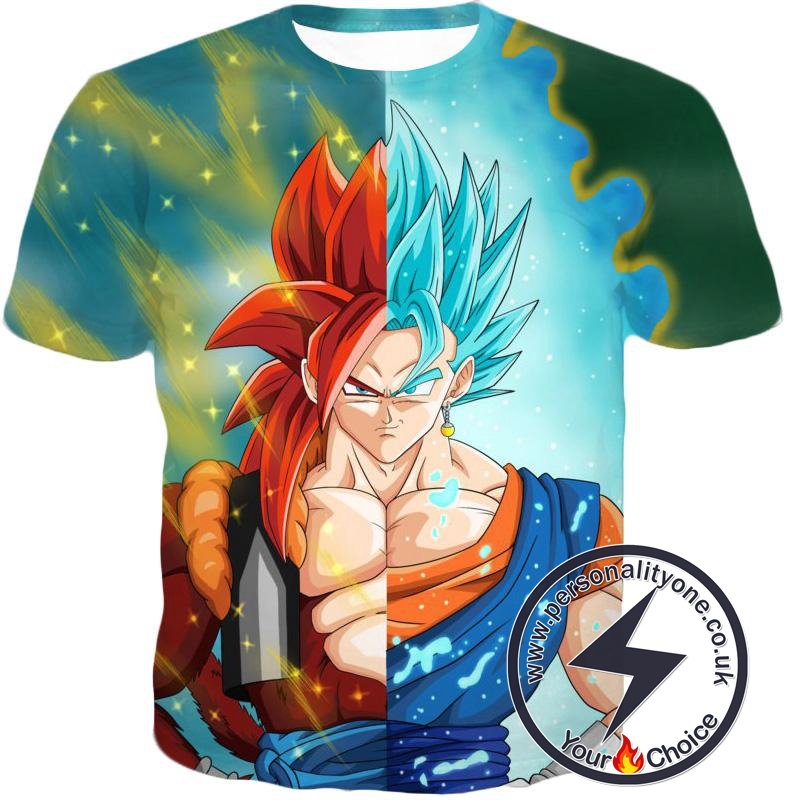 Dragon Ball Z T-Shirt - Super Saiyan Blue Vegetto And SSJ4 Gogeta