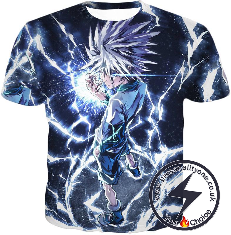 Hunter X Hunter Killua Zoldyck Lightning T-Shirt - HXH 3D Shirts And Clothing