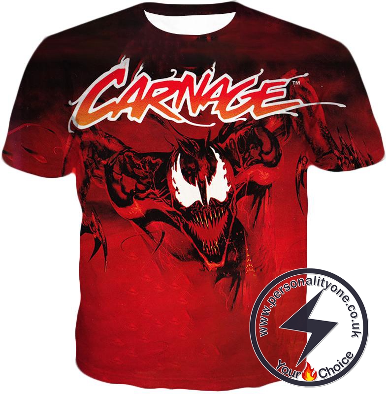 Marvels Venom Carnage Red Printed T-Shirt