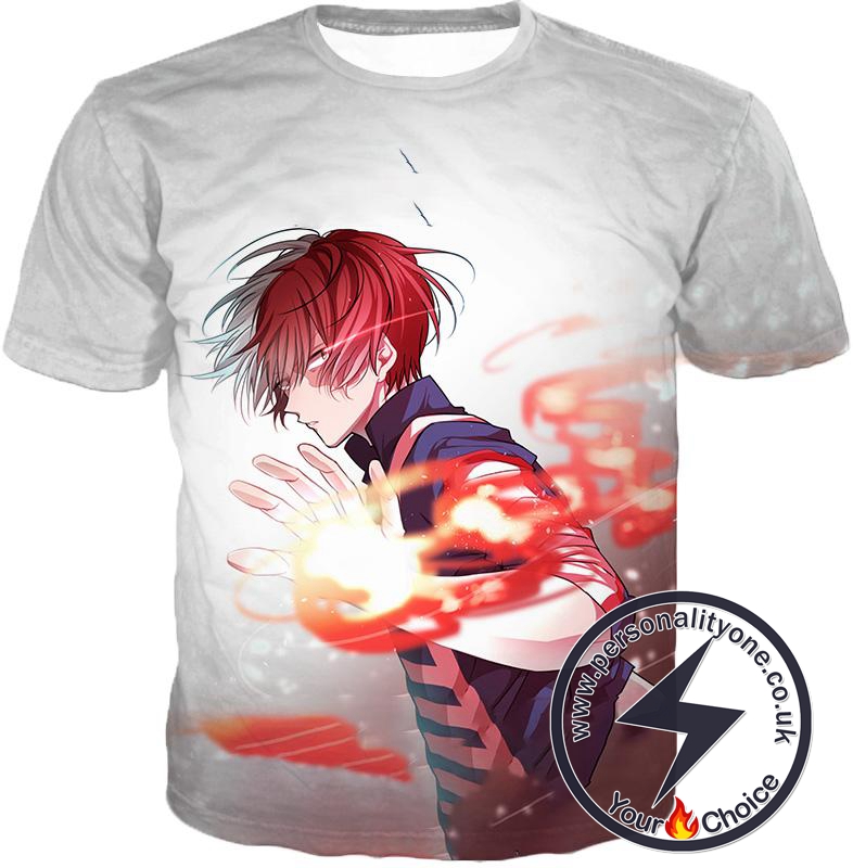 My Hero Academia Fire Ice Shoto Todoroki Fan T-Shirt