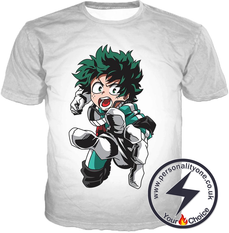 My Hero Academia Izuki Midoriya Action White T-Shirt