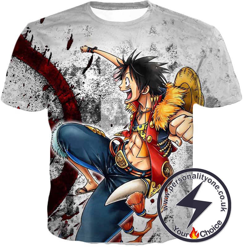 One Piece Adventurous and Fun Straw Hat Captain Luffy Cool T-Shirt