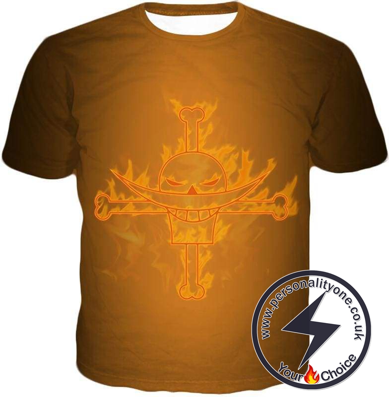 One Piece Legendary Pirate Whitebeard Pirate Crew Logo Cool Yellow T-Shirt
