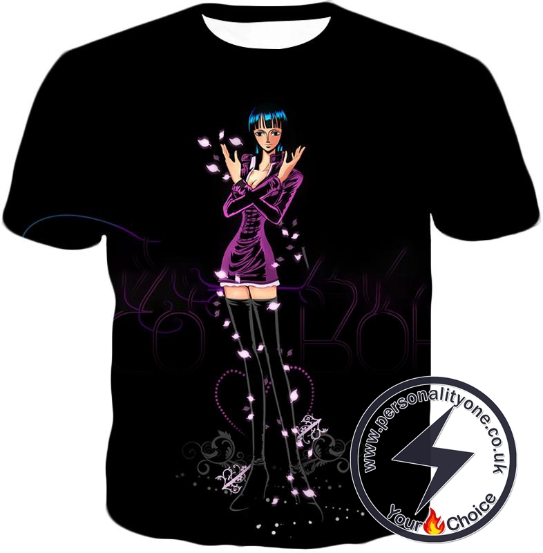 One Piece Oharas Devil Child Scholar Nico Robin Cool Black T-Shirt