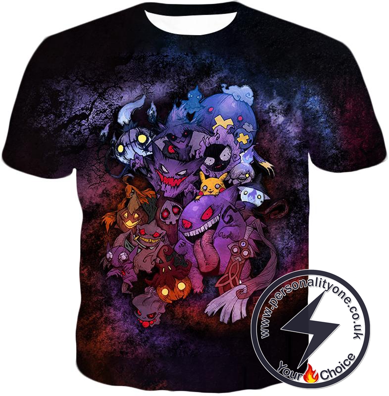 Pokemon Awesome All Zombie Type Pokemons Super Cool Graphic T-Shirt