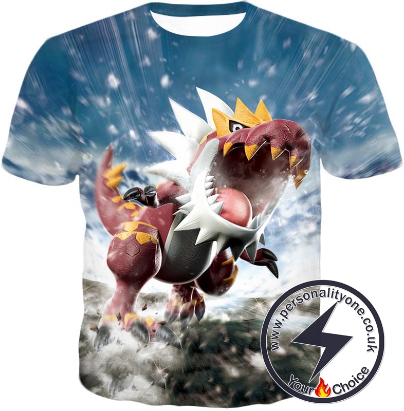 Pokemon Legendary Rock Dragon Fossil Pokemon Tyrantrum Cool Action T-Shirt