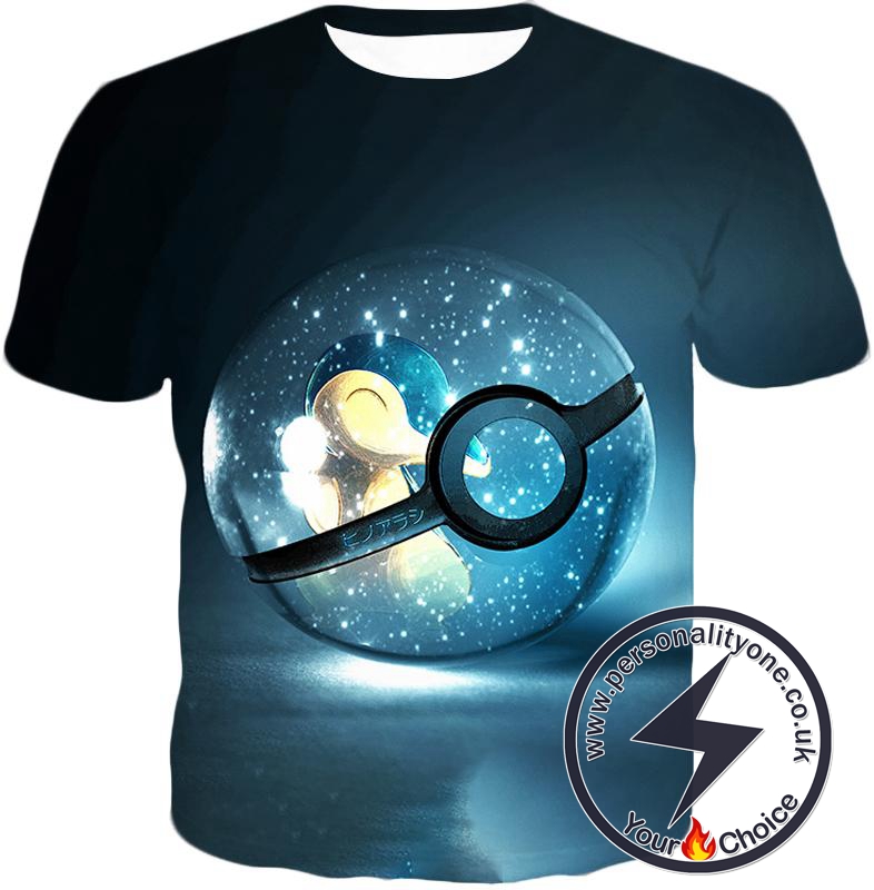 Pokemon Super Cute Fire Pokemon Cyndaquil Pokeball Cool Black T-Shirt