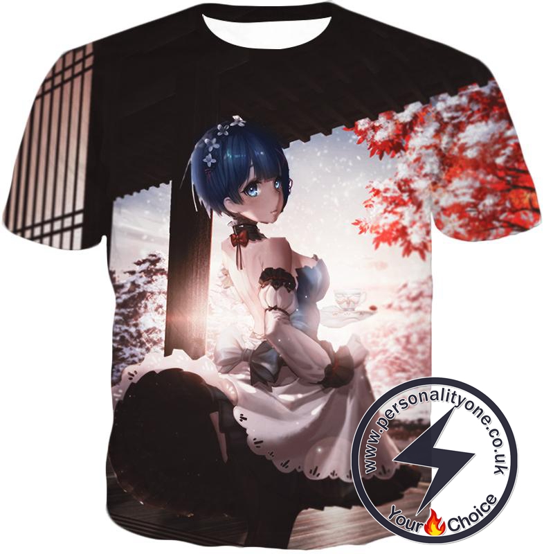 Re:Zero Short Haired Rem Water Magic User Anime T-Shirt